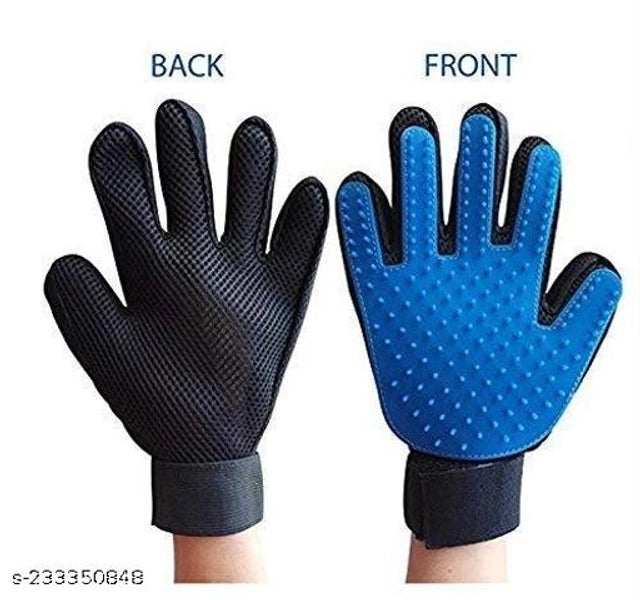 Silicone Cleaning Glove Brush for Pet (Multicolor, Set of 1)