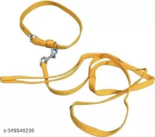 Neck Coller Belt with 5 Feet Leash for Pet (Multicolor, S) (Set of 1)